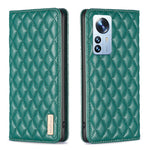 Custodia per telefono a conchiglia in pelle magnetica Diamond Lattice, For Xiaomi 12 Lite, For Xiaomi 12 Pro, For Xiaomi 12T / 12T Pro / Redmi K50 Ultra, For Xiaomi 12