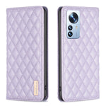 Custodia per telefono a conchiglia in pelle magnetica Diamond Lattice, For Xiaomi 12 Lite, For Xiaomi 12 Pro, For Xiaomi 12T / 12T Pro / Redmi K50 Ultra, For Xiaomi 12
