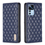 Custodia per telefono a conchiglia in pelle magnetica Diamond Lattice, For Xiaomi 12 Lite, For Xiaomi 12 Pro, For Xiaomi 12T / 12T Pro / Redmi K50 Ultra, For Xiaomi 12