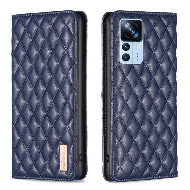 Custodia per telefono a conchiglia in pelle magnetica Diamond Lattice, For Xiaomi 12 Lite, For Xiaomi 12 Pro, For Xiaomi 12T / 12T Pro / Redmi K50 Ultra, For Xiaomi 12