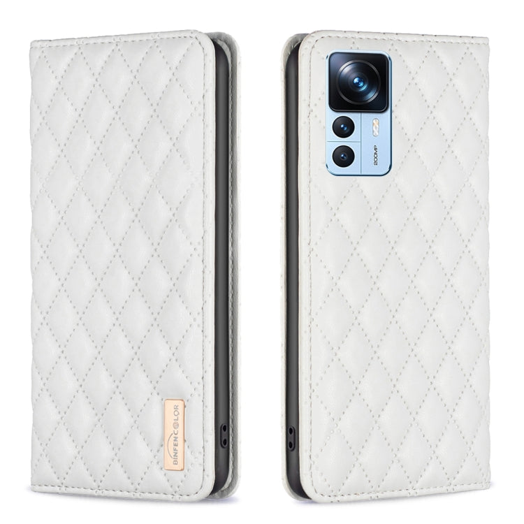 Custodia per telefono a conchiglia in pelle magnetica Diamond Lattice, For Xiaomi 12 Lite, For Xiaomi 12 Pro, For Xiaomi 12T / 12T Pro / Redmi K50 Ultra, For Xiaomi 12
