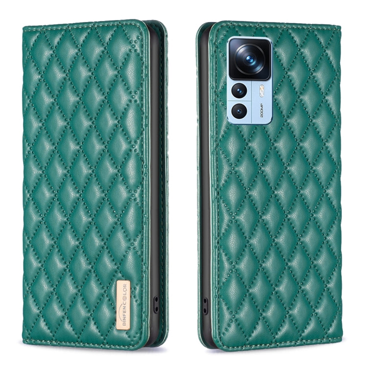 Custodia per telefono a conchiglia in pelle magnetica Diamond Lattice, For Xiaomi 12 Lite, For Xiaomi 12 Pro, For Xiaomi 12T / 12T Pro / Redmi K50 Ultra, For Xiaomi 12