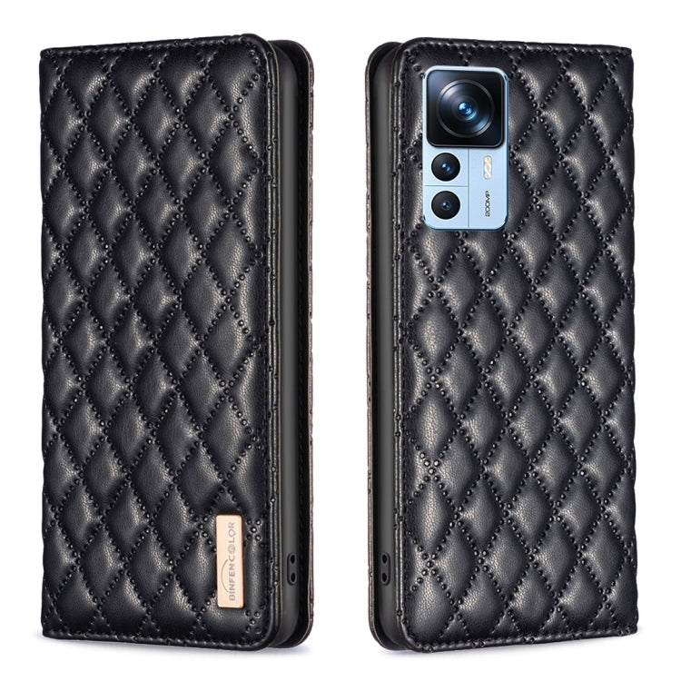 Custodia per telefono a conchiglia in pelle magnetica Diamond Lattice, For Xiaomi 12 Lite, For Xiaomi 12 Pro, For Xiaomi 12T / 12T Pro / Redmi K50 Ultra, For Xiaomi 12