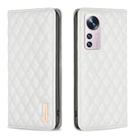 Custodia per telefono a conchiglia in pelle magnetica Diamond Lattice, For Xiaomi 12 Lite, For Xiaomi 12 Pro, For Xiaomi 12T / 12T Pro / Redmi K50 Ultra, For Xiaomi 12