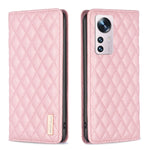 Custodia per telefono a conchiglia in pelle magnetica Diamond Lattice, For Xiaomi 12 Lite, For Xiaomi 12 Pro, For Xiaomi 12T / 12T Pro / Redmi K50 Ultra, For Xiaomi 12