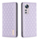 Custodia per telefono a conchiglia in pelle magnetica Diamond Lattice, For Xiaomi 12 Lite, For Xiaomi 12 Pro, For Xiaomi 12T / 12T Pro / Redmi K50 Ultra, For Xiaomi 12