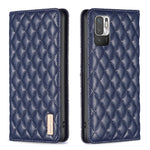 Custodia per telefono a conchiglia in pelle magnetica Diamond Lattice, For Xiaomi Poco M3, For Xiaomi Poco M3 Pro, For Xiaomi Poco X3 / X3 NFC