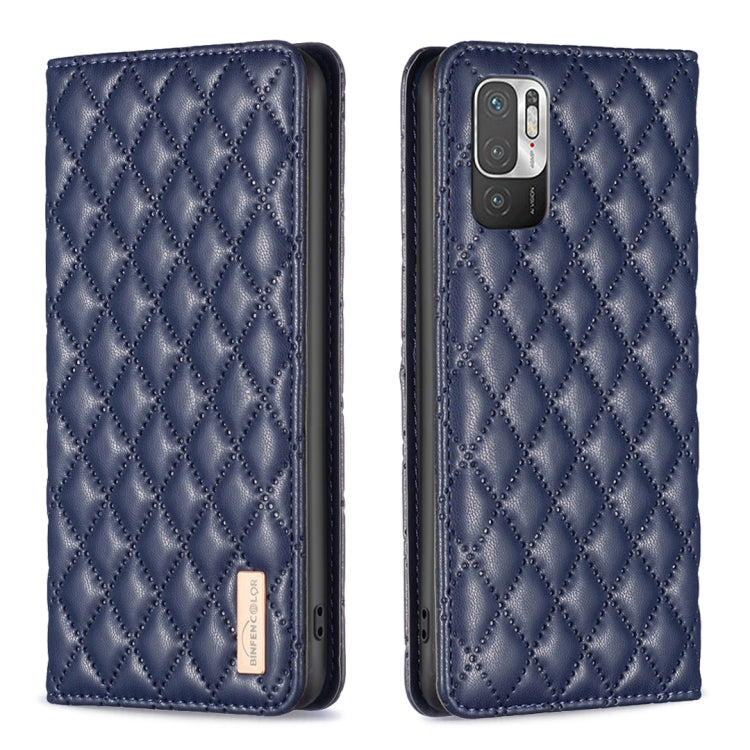 Custodia per telefono a conchiglia in pelle magnetica Diamond Lattice, For Xiaomi Poco M3, For Xiaomi Poco M3 Pro, For Xiaomi Poco X3 / X3 NFC