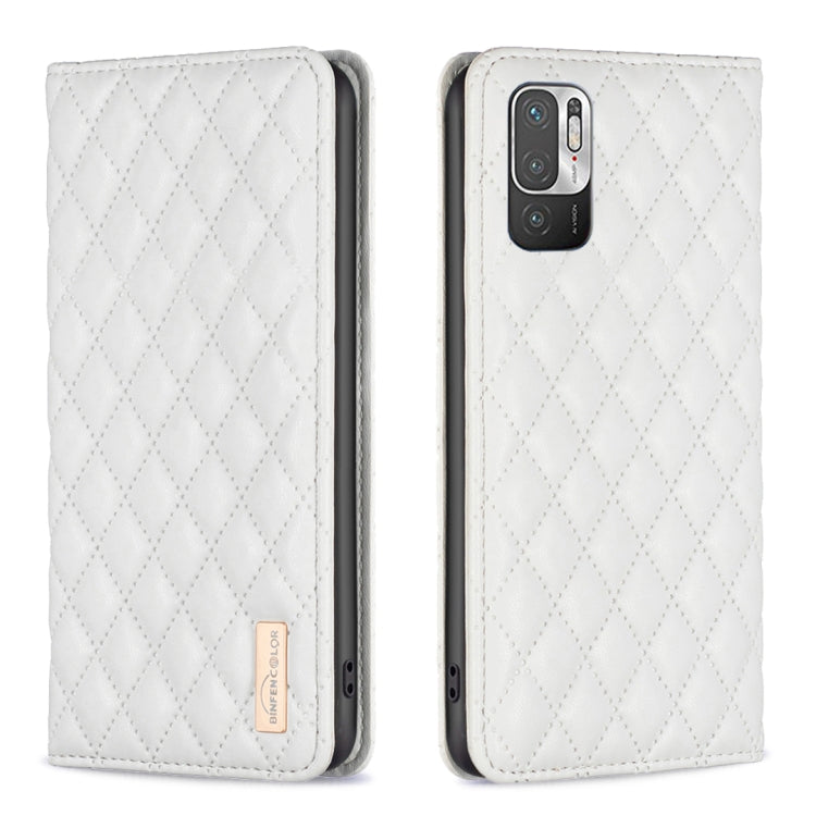 Custodia per telefono a conchiglia in pelle magnetica Diamond Lattice, For Xiaomi Poco M3, For Xiaomi Poco M3 Pro, For Xiaomi Poco X3 / X3 NFC