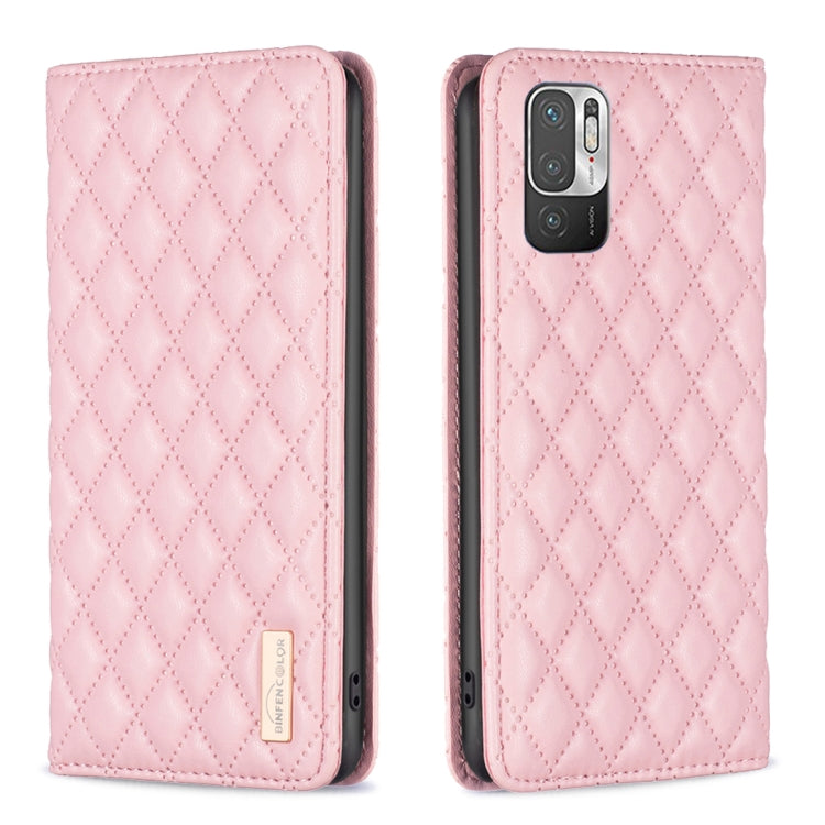 Custodia per telefono a conchiglia in pelle magnetica Diamond Lattice, For Xiaomi Poco M3, For Xiaomi Poco M3 Pro, For Xiaomi Poco X3 / X3 NFC