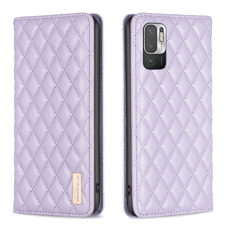Custodia per telefono a conchiglia in pelle magnetica Diamond Lattice, For Xiaomi Poco M3, For Xiaomi Poco M3 Pro, For Xiaomi Poco X3 / X3 NFC