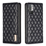 Custodia per telefono a conchiglia in pelle magnetica Diamond Lattice, For Xiaomi Poco M3, For Xiaomi Poco M3 Pro, For Xiaomi Poco X3 / X3 NFC