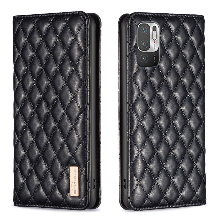 Custodia per telefono a conchiglia in pelle magnetica Diamond Lattice, For Xiaomi Poco M3, For Xiaomi Poco M3 Pro, For Xiaomi Poco X3 / X3 NFC