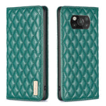 Custodia per telefono a conchiglia in pelle magnetica Diamond Lattice, For Xiaomi Poco M3, For Xiaomi Poco M3 Pro, For Xiaomi Poco X3 / X3 NFC