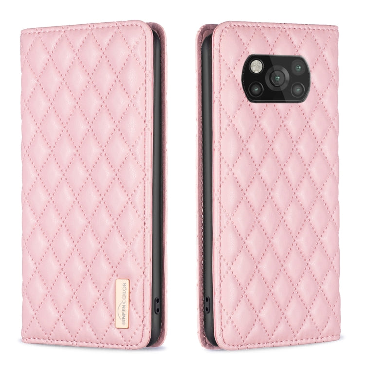 Custodia per telefono a conchiglia in pelle magnetica Diamond Lattice, For Xiaomi Poco M3, For Xiaomi Poco M3 Pro, For Xiaomi Poco X3 / X3 NFC