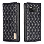Custodia per telefono a conchiglia in pelle magnetica Diamond Lattice, For Xiaomi Poco M3, For Xiaomi Poco M3 Pro, For Xiaomi Poco X3 / X3 NFC