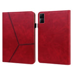 Custodia in pelle a righe goffrata tinta unita, For Xiaomi Redmi Pad 10.61 2022