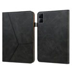Custodia in pelle a righe goffrata tinta unita, For Xiaomi Redmi Pad 10.61 2022