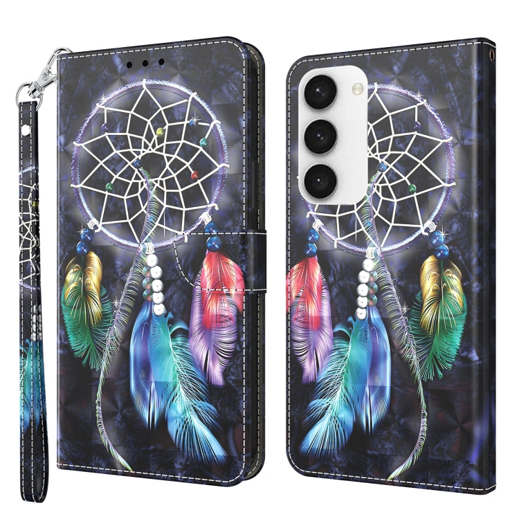 Custodia per telefono in pelle verniciata 3D, For Samsung Galaxy S23 5G, For Samsung Galaxy S23+ 5G
