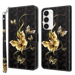 Custodia per telefono in pelle verniciata 3D, For Samsung Galaxy S23 5G, For Samsung Galaxy S23+ 5G
