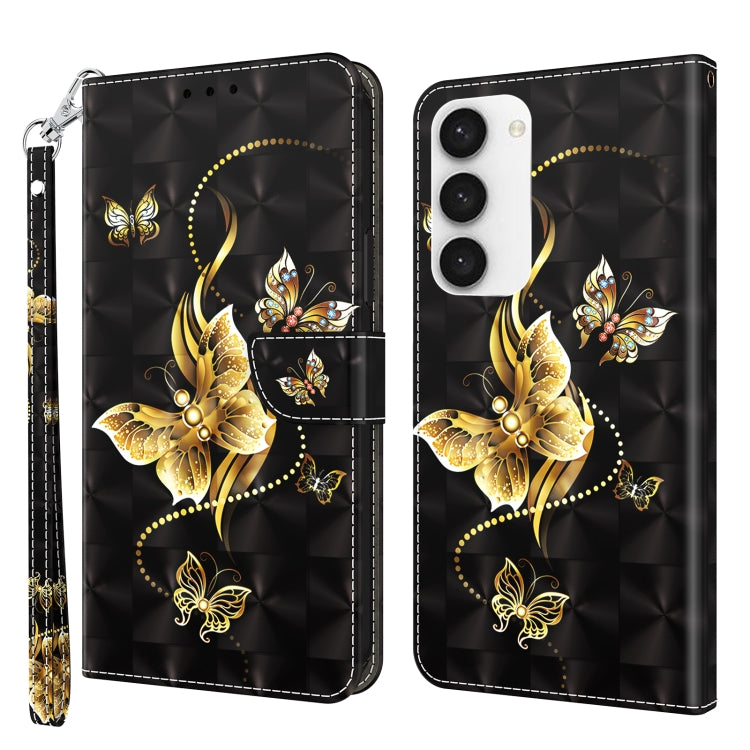 Custodia per telefono in pelle verniciata 3D, For Samsung Galaxy S23 5G, For Samsung Galaxy S23+ 5G