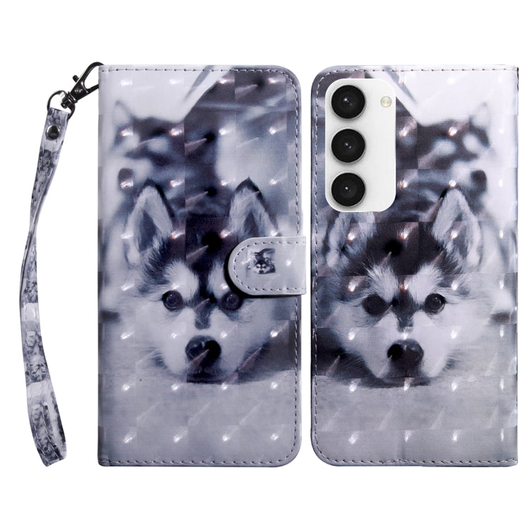 Custodia per telefono in pelle verniciata 3D, For Samsung Galaxy S23 5G, For Samsung Galaxy S23+ 5G