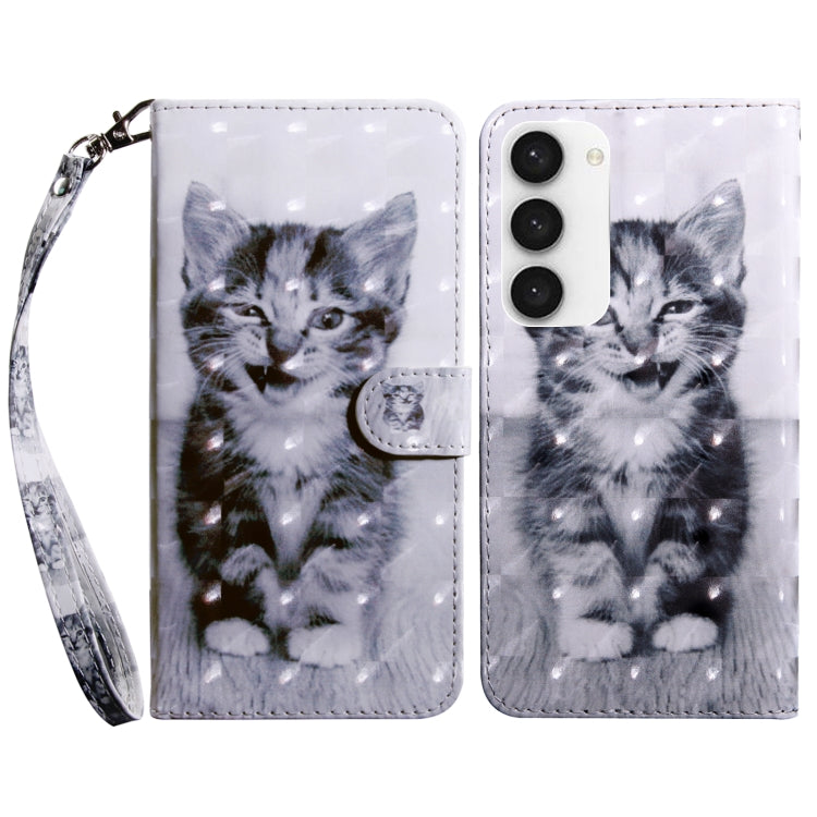 Custodia per telefono in pelle verniciata 3D, For Samsung Galaxy S23 5G, For Samsung Galaxy S23+ 5G