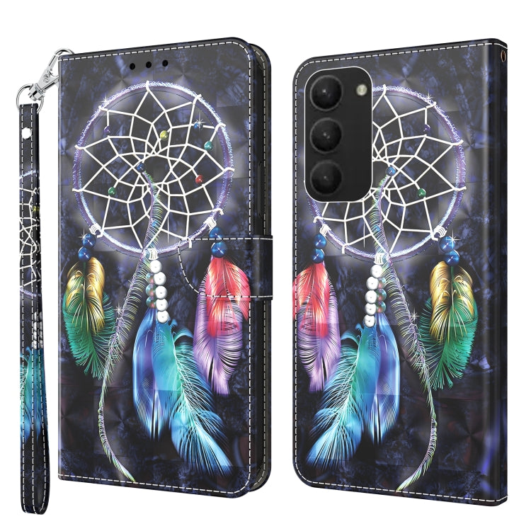Custodia per telefono in pelle verniciata 3D, For Samsung Galaxy S23 5G, For Samsung Galaxy S23+ 5G