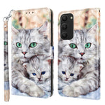 Custodia per telefono in pelle verniciata 3D, For Samsung Galaxy S23 5G, For Samsung Galaxy S23+ 5G