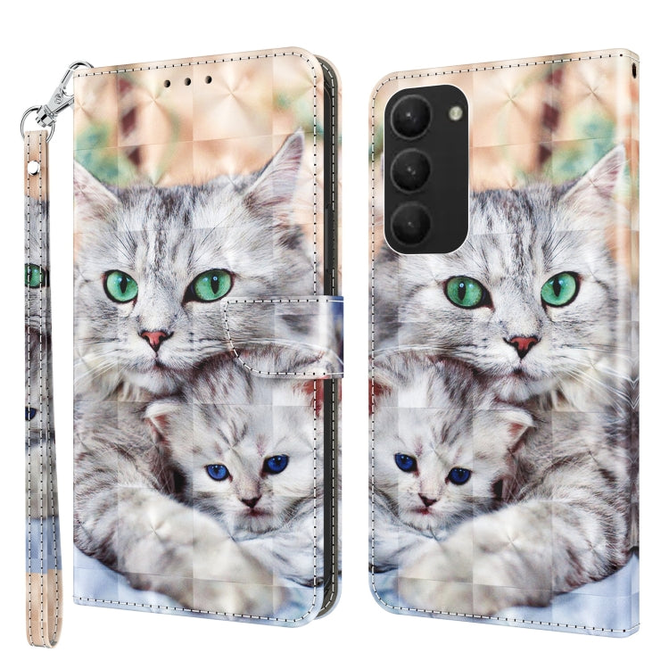 Custodia per telefono in pelle verniciata 3D, For Samsung Galaxy S23 5G, For Samsung Galaxy S23+ 5G