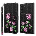 Custodia per telefono in pelle verniciata 3D, For Samsung Galaxy S23 5G, For Samsung Galaxy S23+ 5G