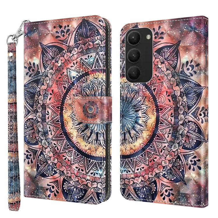 Custodia per telefono in pelle verniciata 3D, For Samsung Galaxy S23 5G, For Samsung Galaxy S23+ 5G