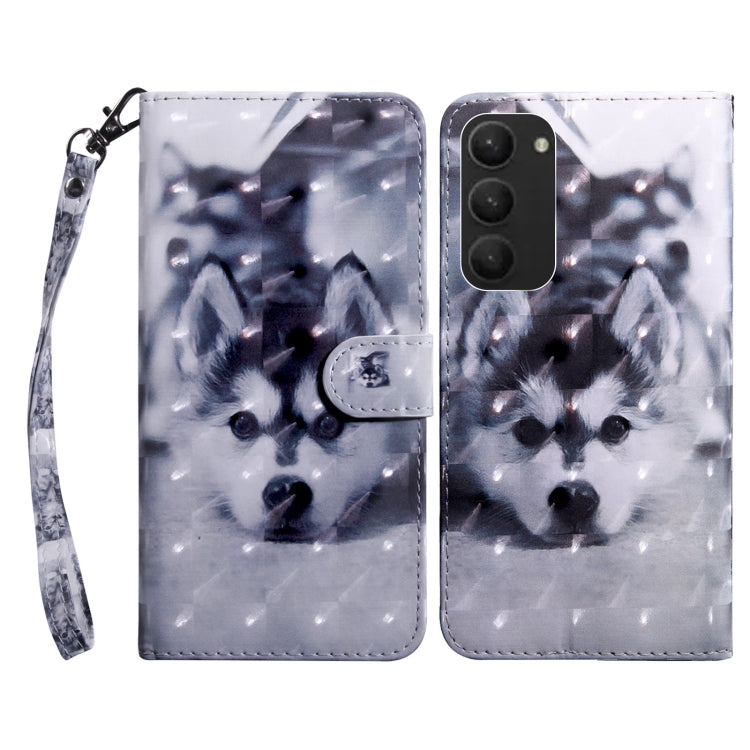 Custodia per telefono in pelle verniciata 3D, For Samsung Galaxy S23 5G, For Samsung Galaxy S23+ 5G