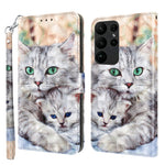 Custodia per telefono in pelle verniciata 3D, For Samsung Galaxy S23 Ultra, For Samsung Galaxy A14 5G