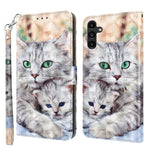 Custodia per telefono in pelle verniciata 3D, For Samsung Galaxy S23 Ultra, For Samsung Galaxy A14 5G