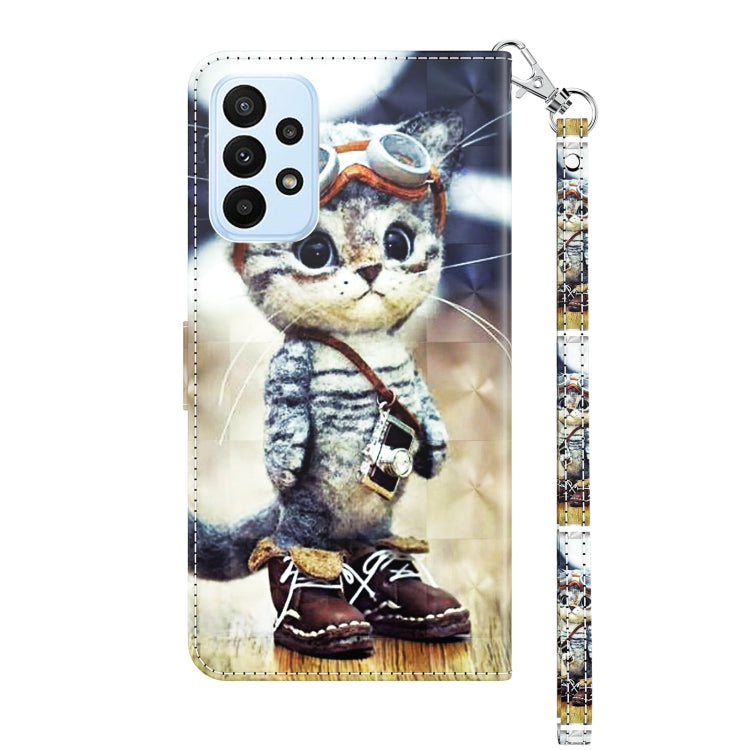 Custodia per telefono in pelle verniciata 3D, For Samsung Galaxy A23e, For Samsung Galaxy A04