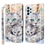 Custodia per telefono in pelle verniciata 3D, For Samsung Galaxy A23e, For Samsung Galaxy A04