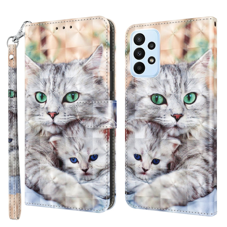 Custodia per telefono in pelle verniciata 3D, For Samsung Galaxy A23e, For Samsung Galaxy A04