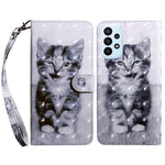 Custodia per telefono in pelle verniciata 3D, For Samsung Galaxy A23e, For Samsung Galaxy A04
