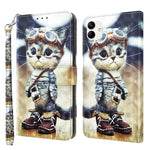 Custodia per telefono in pelle verniciata 3D, For Samsung Galaxy A23e, For Samsung Galaxy A04
