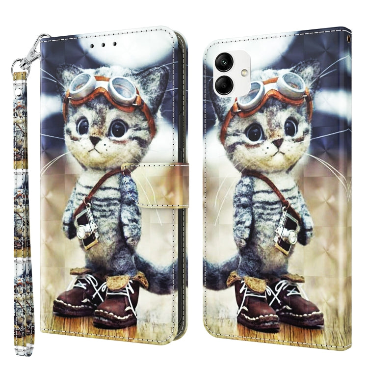 Custodia per telefono in pelle verniciata 3D, For Samsung Galaxy A23e, For Samsung Galaxy A04