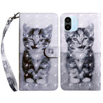 Custodia per telefono in pelle verniciata 3D, For Samsung Galaxy A04s, For Xiaomi Redmi A1 2022