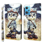 Custodia per telefono in pelle verniciata 3D, For Realme GT2 / GT Neo2 / GT Neo 3T, For Realme GT2 Pro