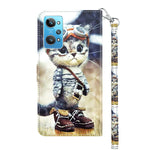 Custodia per telefono in pelle verniciata 3D, For Realme GT2 / GT Neo2 / GT Neo 3T, For Realme GT2 Pro