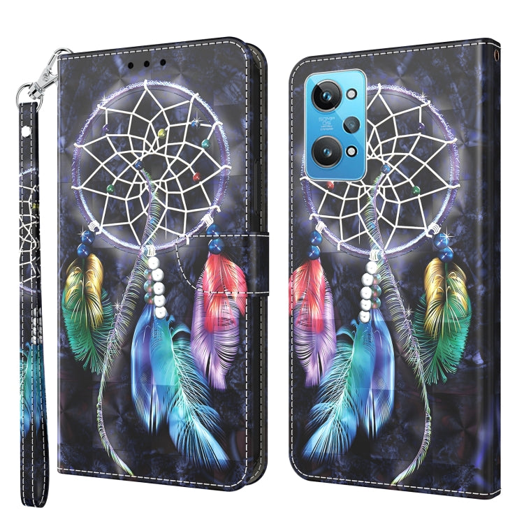 Custodia per telefono in pelle verniciata 3D, For Realme GT2 / GT Neo2 / GT Neo 3T, For Realme GT2 Pro