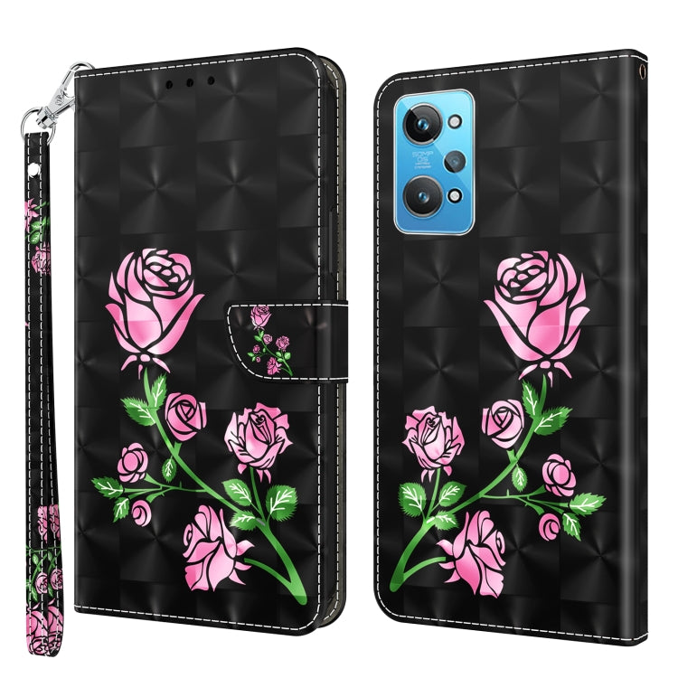 Custodia per telefono in pelle verniciata 3D, For Realme GT2 / GT Neo2 / GT Neo 3T, For Realme GT2 Pro