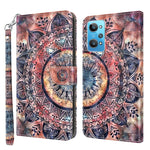 Custodia per telefono in pelle verniciata 3D, For Realme GT2 / GT Neo2 / GT Neo 3T, For Realme GT2 Pro