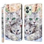 Custodia per telefono in pelle verniciata 3D, For Realme GT2 / GT Neo2 / GT Neo 3T, For Realme GT2 Pro