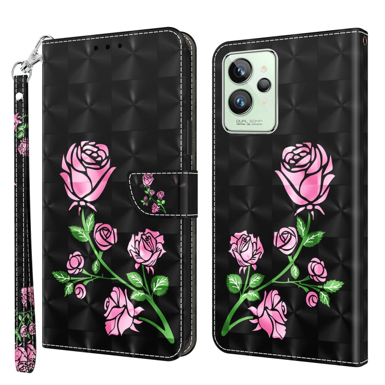 Custodia per telefono in pelle verniciata 3D, For Realme GT2 / GT Neo2 / GT Neo 3T, For Realme GT2 Pro