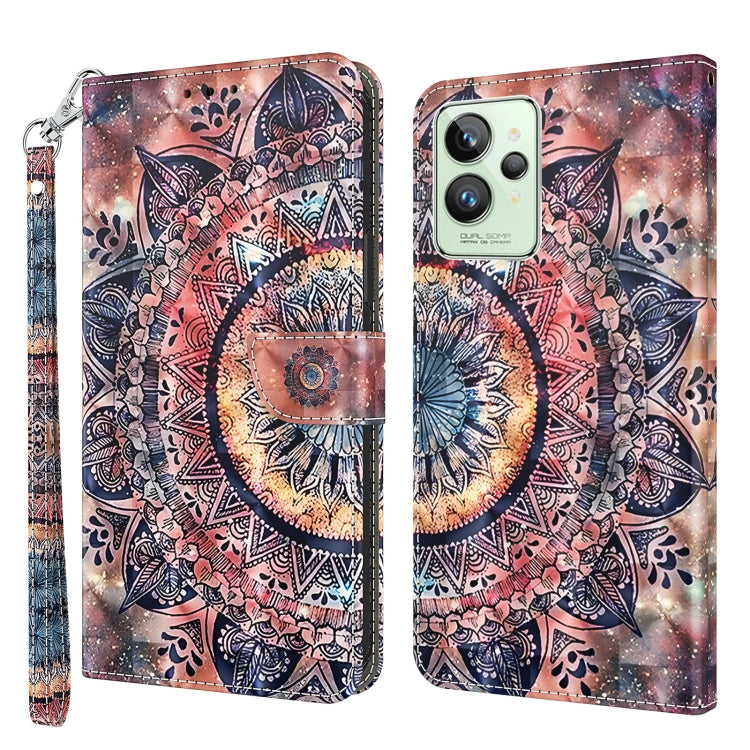 Custodia per telefono in pelle verniciata 3D, For Realme GT2 / GT Neo2 / GT Neo 3T, For Realme GT2 Pro